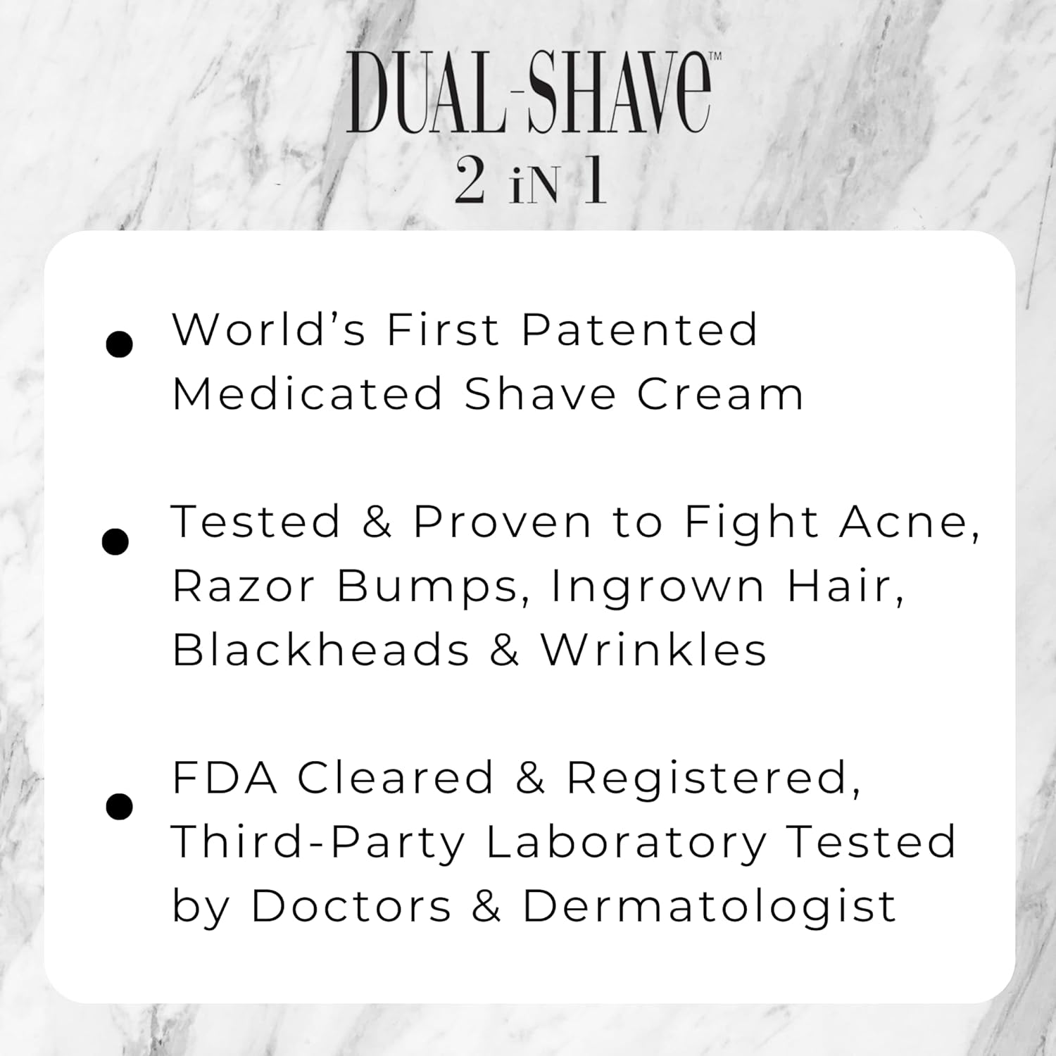 Medicated 2 in 1 Shaving Cream & Facial Soap - Dual-Shave (HIS