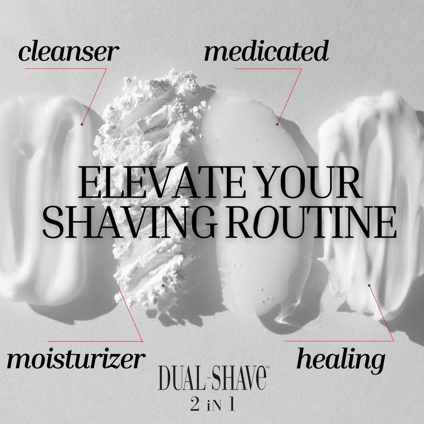 Dual-Shave (HIS) 6 oz Medicated 2-in-1 Shaving Cream & Facial Soap